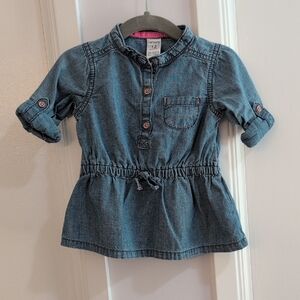 Carter's Baby Denim Button-Down Kids Shirt, Size 12M